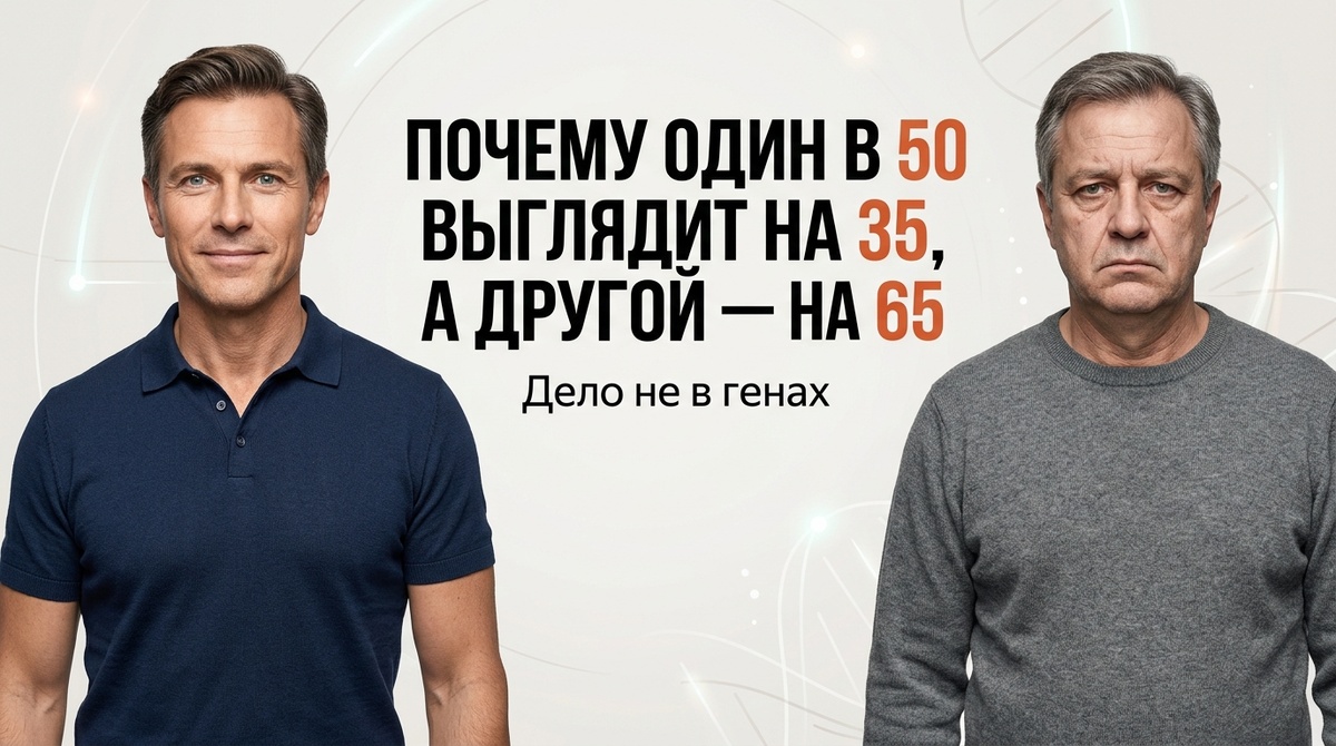 Почему один в 50 выглядит на 35, а другой — на 65: дело не в генах