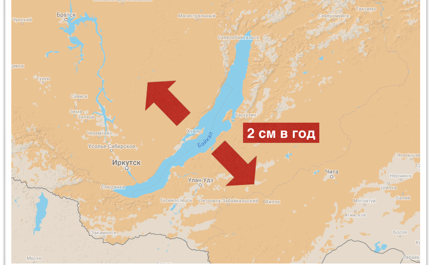 Байкал растет со скоростью до 2 см в год. Доказательство расширения Земли