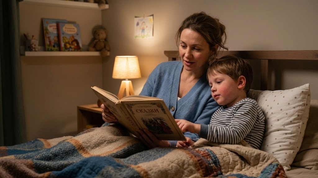 Любимые сказки и мамин тихий голос как самые теплые воспоминания детства.