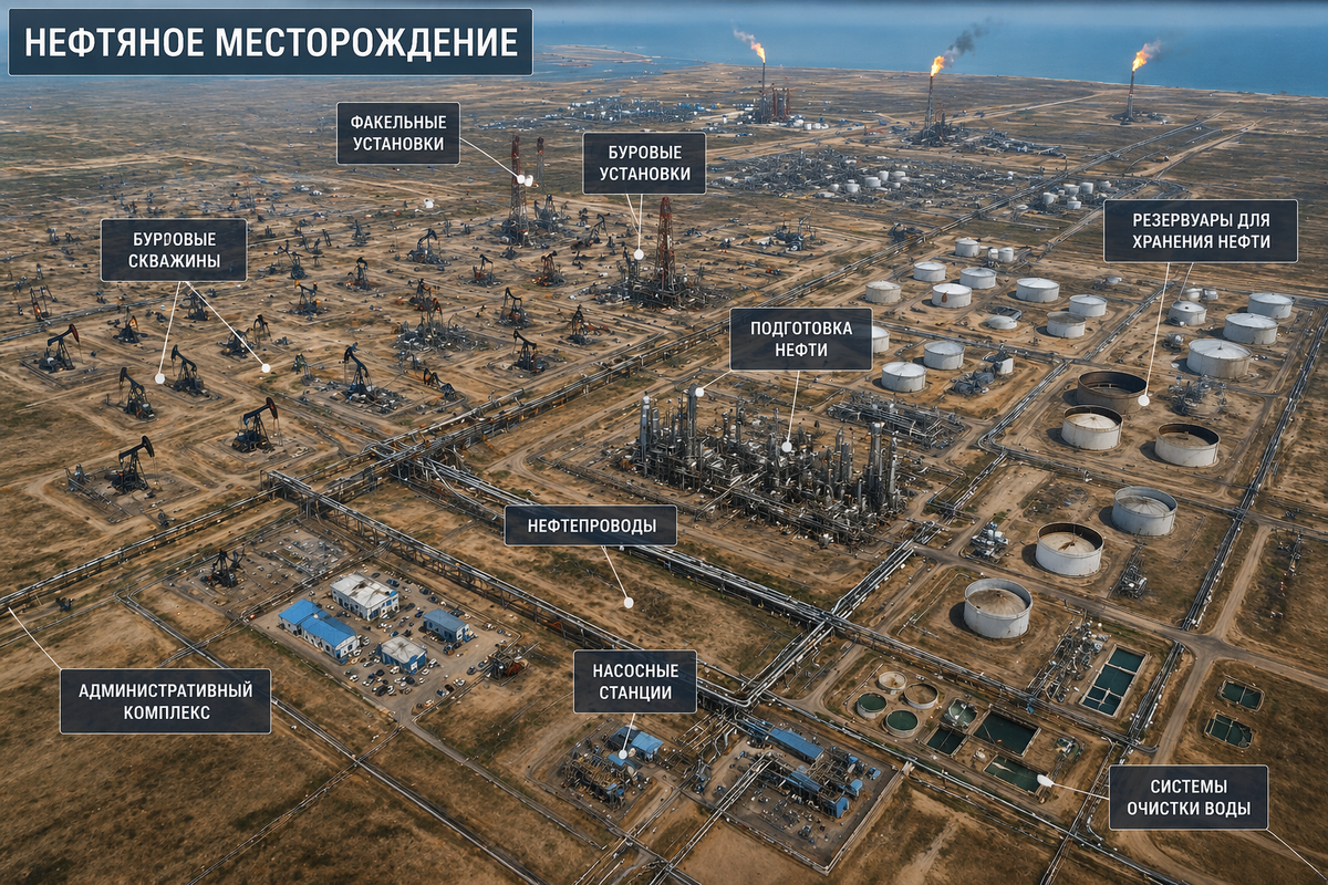 Нефть — это не про одну скважину, а про огромную систему добычи и логистики