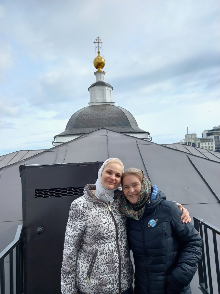 Мы с Надеждой на колокольне 