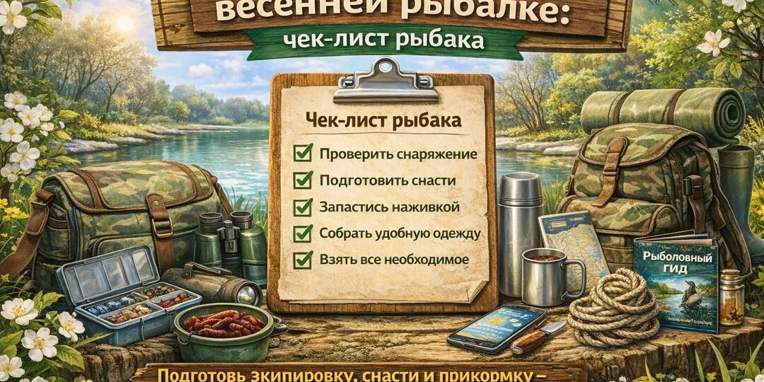 🎣Как подготовиться к первой весенней рыбалке. Чек-лист рыбака