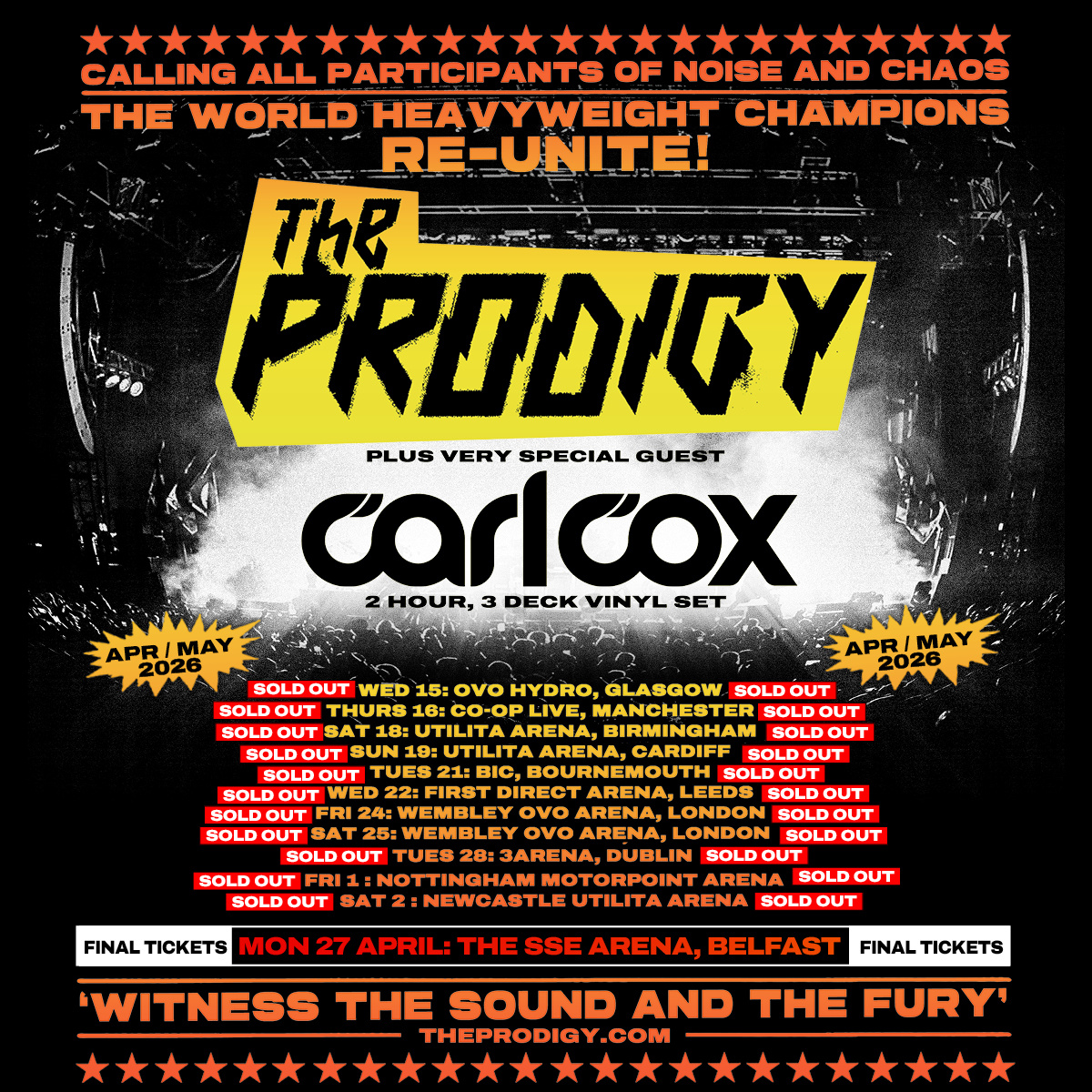 Афиша концертов текущего тура. Все билеты проданы!