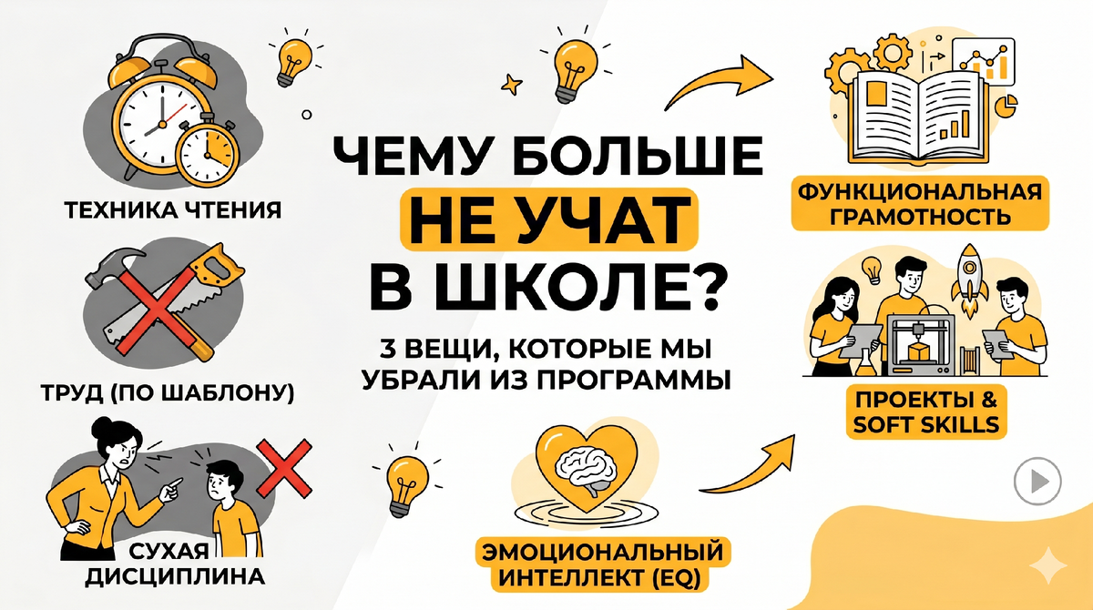 Почему современная школа должна отказаться от техники чтения и заучивания? Директор школы и нейропсихолог рассказывает о внедрении 5К-навыков, функциональной грамотности и эмоционального интеллекта в учебный процесс.