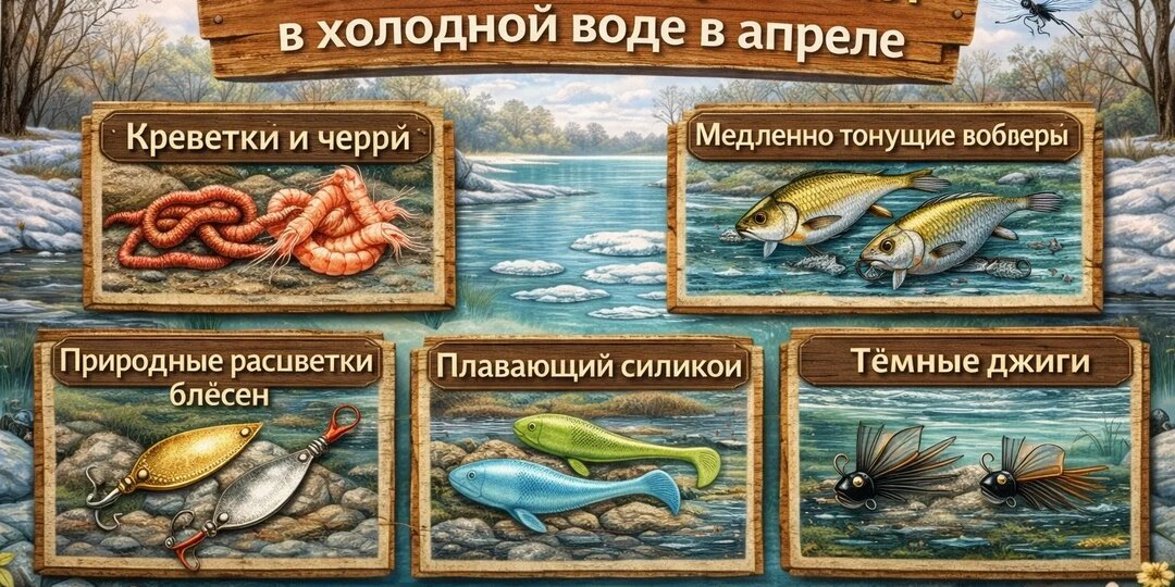 Какие приманки работают в холодной воде весной