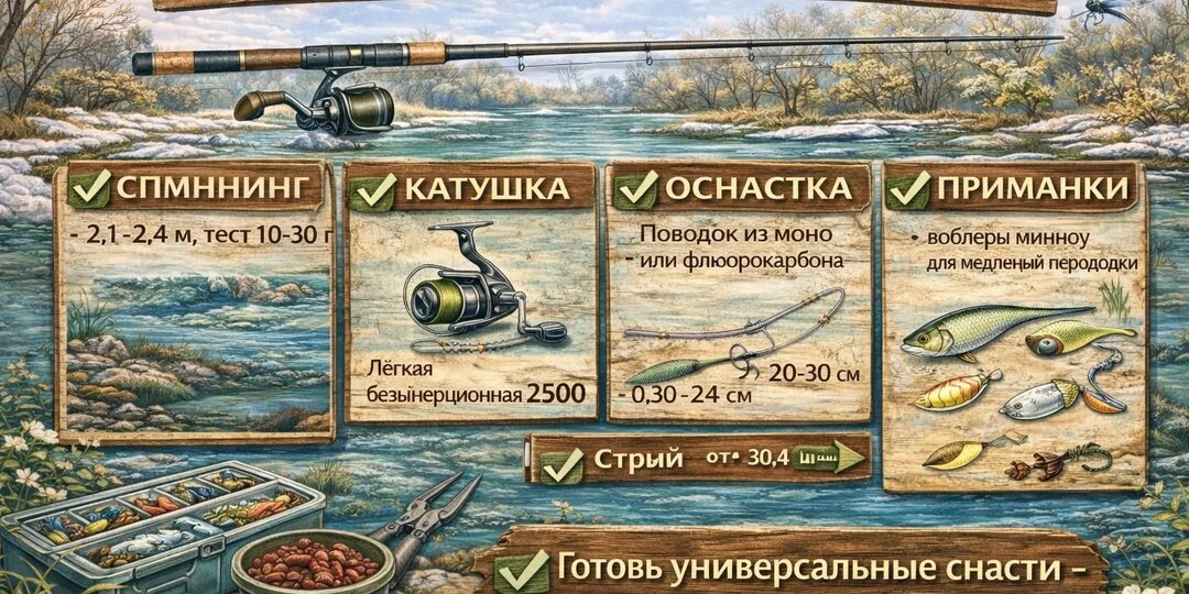 Как собрать снасть на щуку весной — пошагово