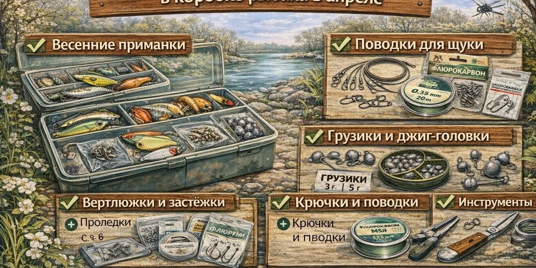 Что обязательно должно быть в коробке рыбака в апреле