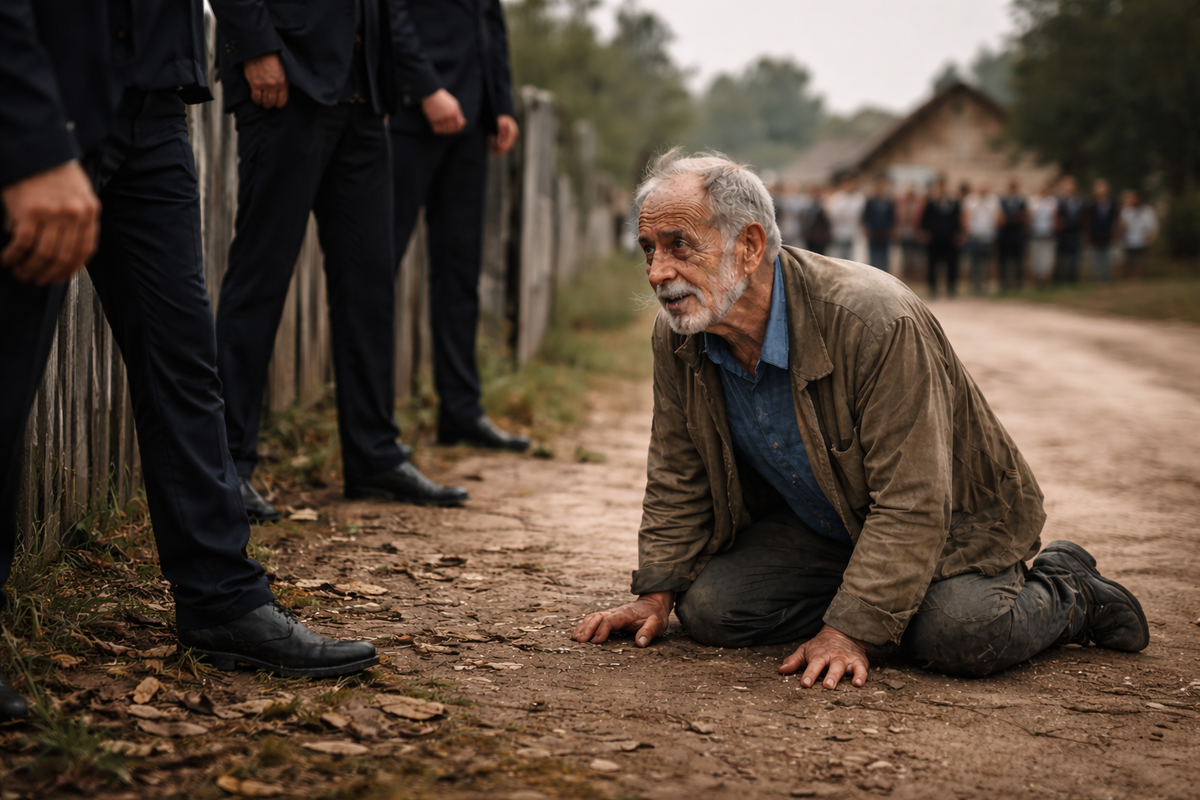 Районные чиновники поставили старика на колени