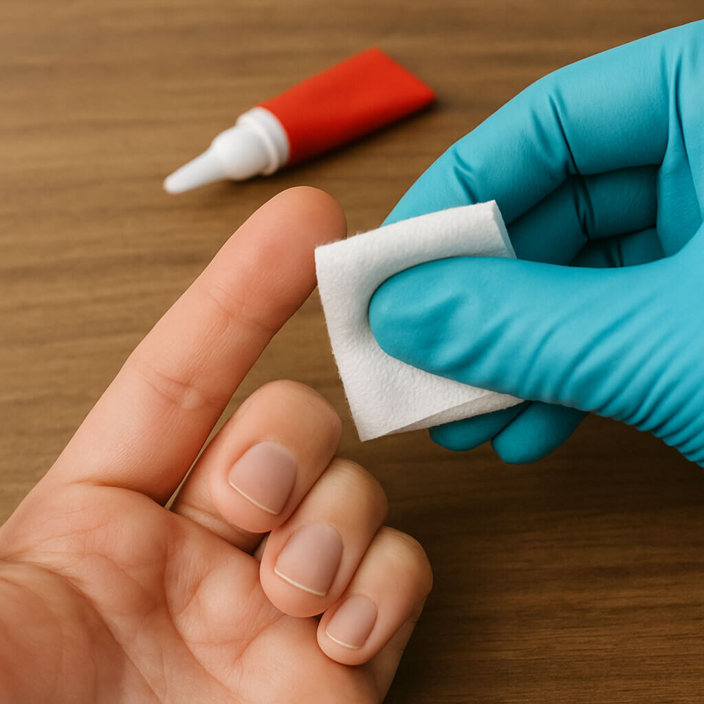 как убрать супер-клей с пальцев