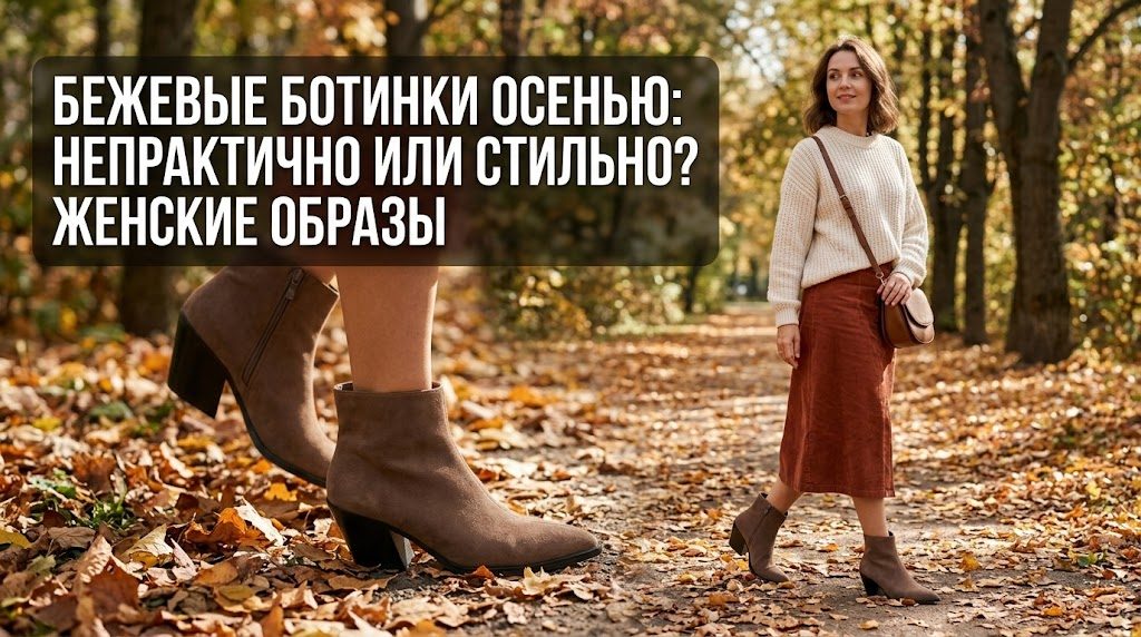    Бежевые ботинки — стильное и элегантное решение для осеннего гардероба. Носим Сутками