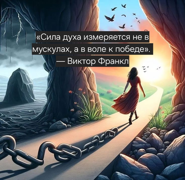 Сила духа – это умение смотреть в даль и видеть яркое солнце, когда над головой тьма 🌑