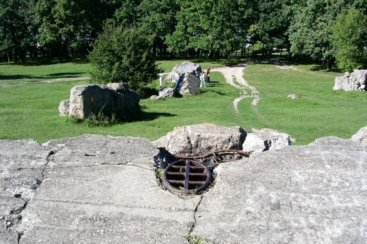    «Вервольф» на Украине стал культовым объектом для нацистов всех сортов. Объект был взорван, однако бетон и некоторые его части уцелели.