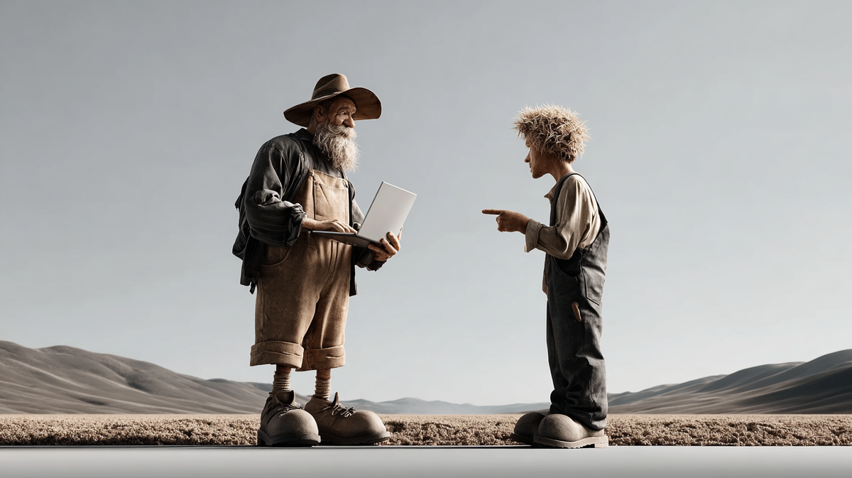 Взрослый программист рассказывает фермеру как теперь всё устроено