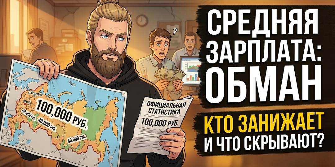Росстат говорит 100 000, а на карте 40 000. Почему средняя зарплата в России - это обман и что за этим стоит