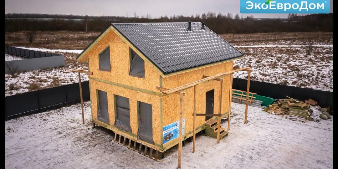 Дом 113 кв.м за неделю: таймлапс стройки реального объекта