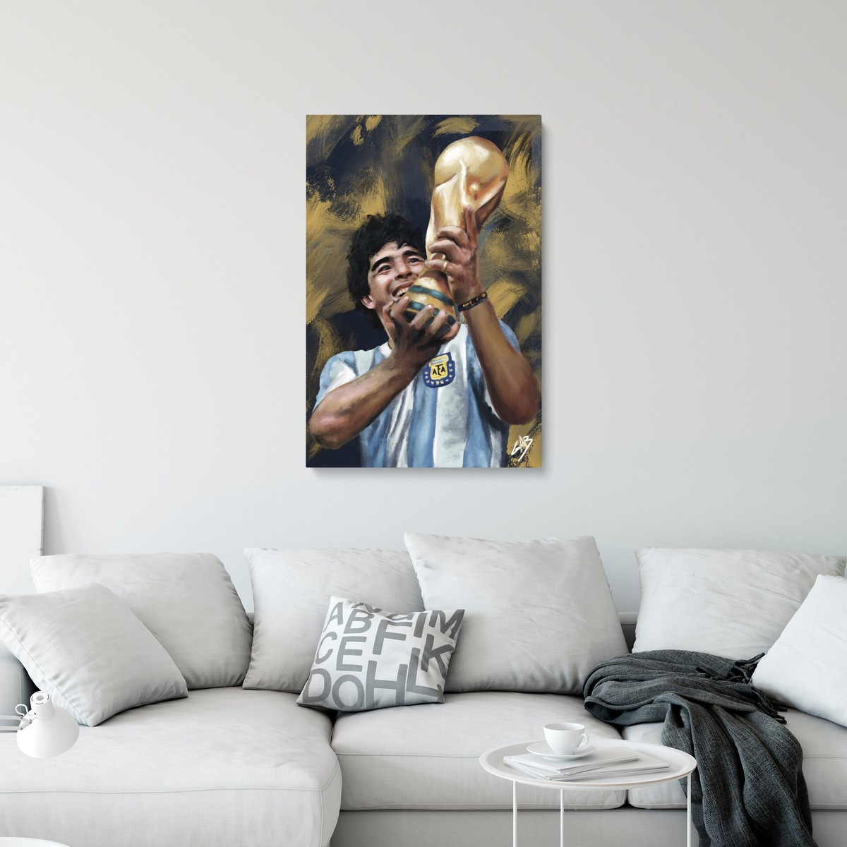 Интерьерная картина, "Вечный Марадона", художник Герман Берналес