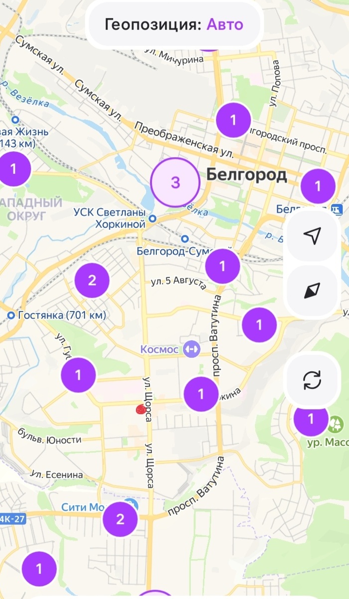 Я там, где маааааленькая красная точка. 