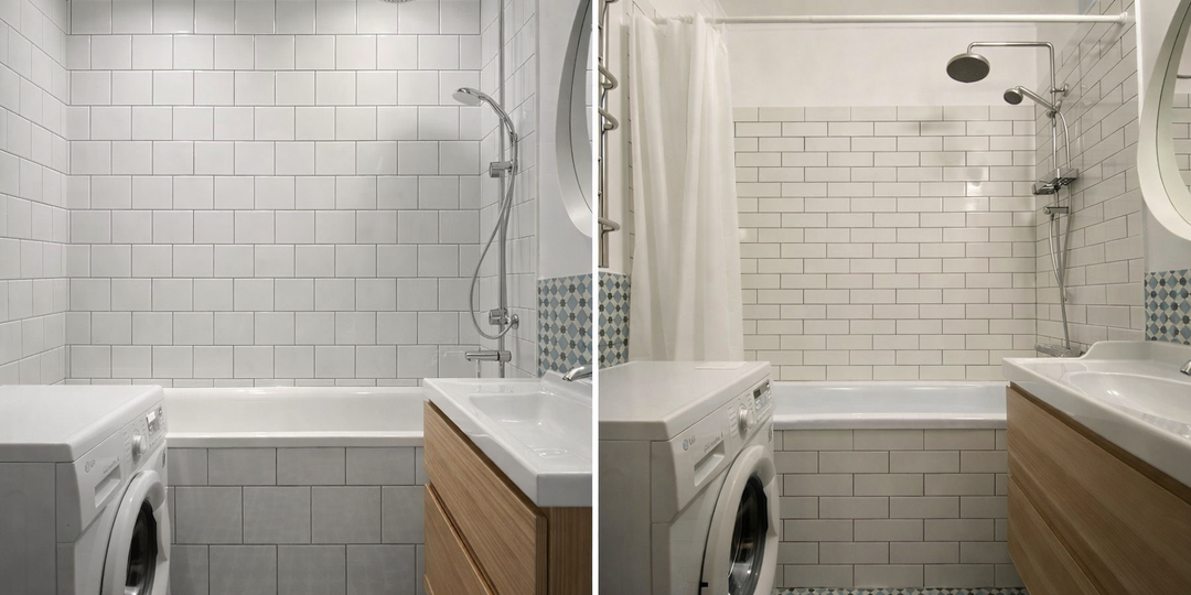 Что лучше для ванной: плитка до потолка или частичная отделка