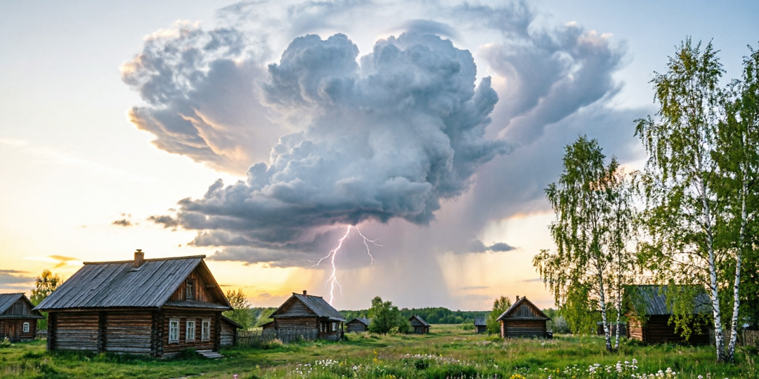 В Подмосковье 15 апреля (15.04.2026) прогремела первая ГРОЗА!