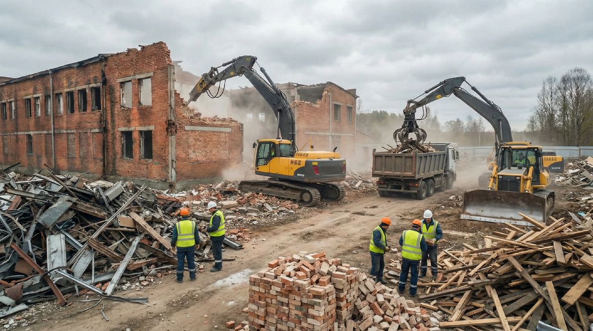 Разрушить за 2 дня: как мы демонтировали склад 1200 м²