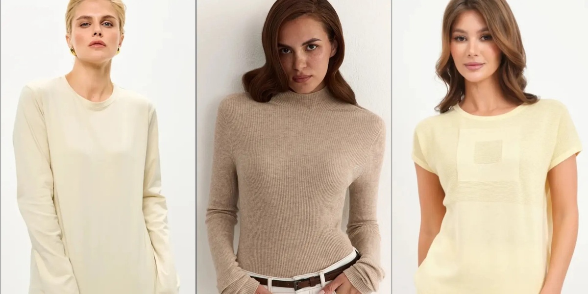 Молочный или бежевый цвет универсален и прекрасно сочетается с любыми оттенками одежды.