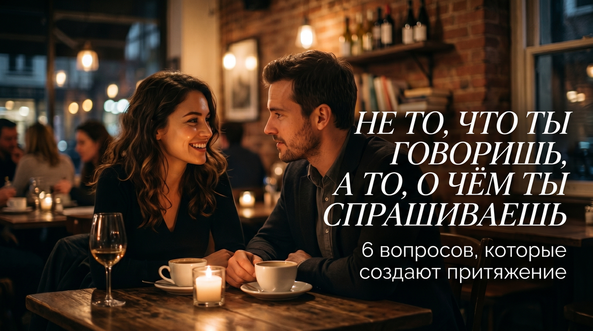 Пара в кафе, женщина улыбается мужчине, он внимательно слушает