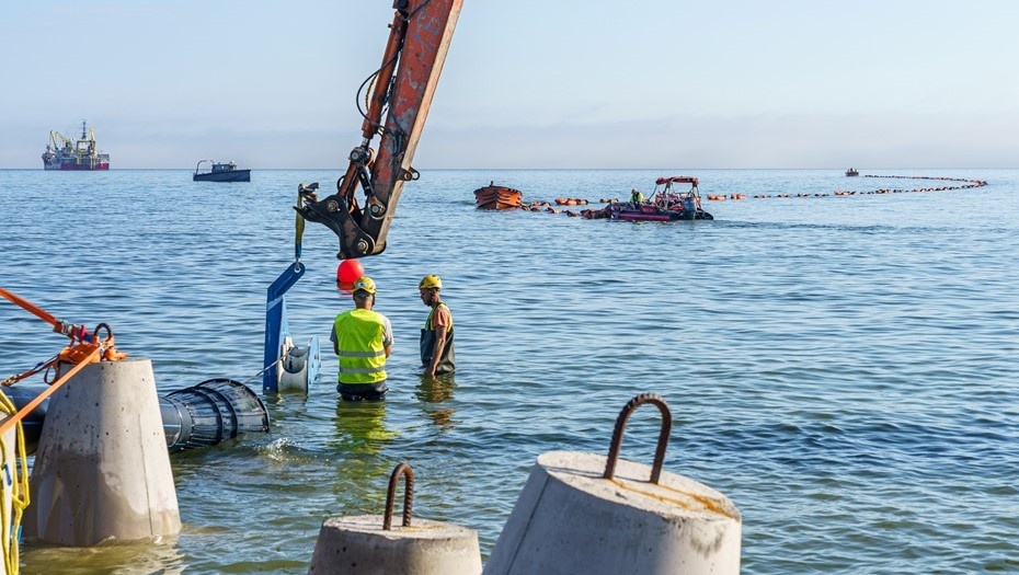 Автор фото: Elering. Работы по ремонту EstLink 2 между Эстоний и Финляндией в 2024 году.