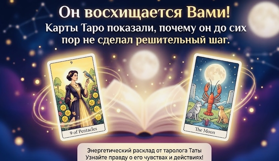 Он восхищается Вами! Карты Таро показали, почему он до сих пор не сделал решительный шаг.