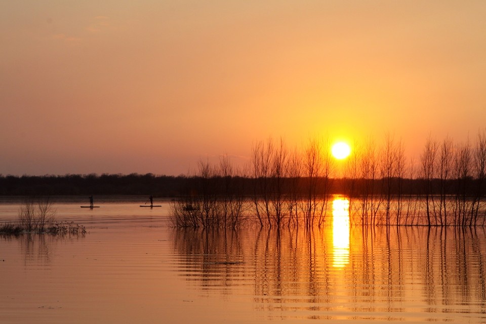    Закат рязанского половодья.