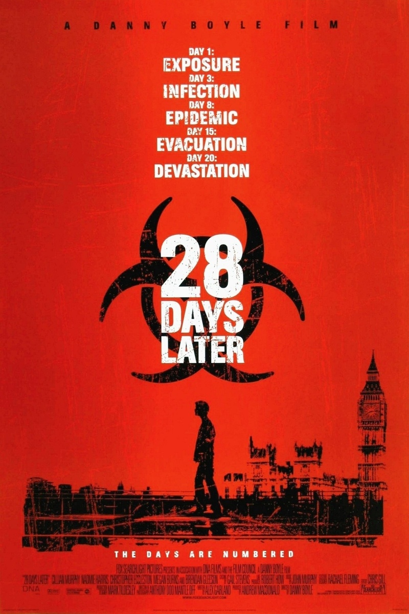 Постер к фильму "28 дней спустя / 28 Days Later..." (источник: https://ru.kinorium.com/231562/gallery/poster/?photo=50446444)