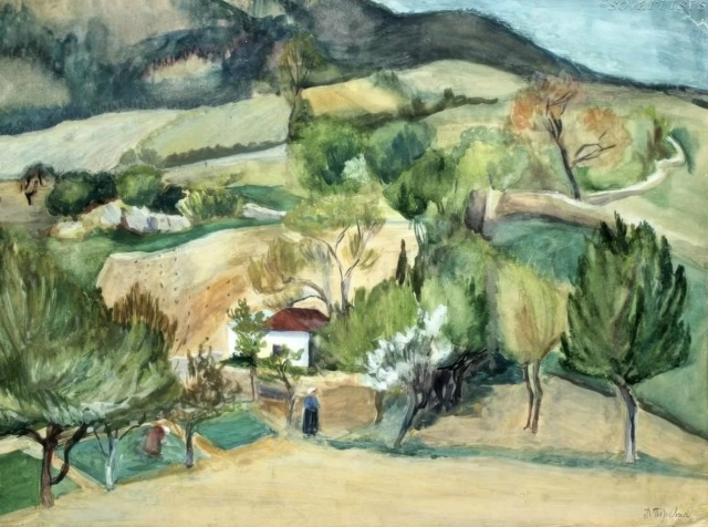 Дора Гуревич. «Крымский пейзаж. В горах». 1930