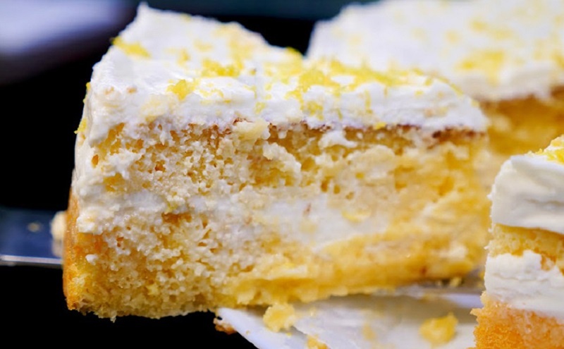 Легкий лимонный торт «Лимончелло» с нежным кремом  