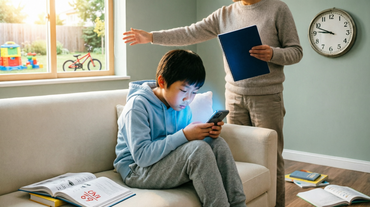 Ребенок уставился в телефон и не реагирует на окружающих