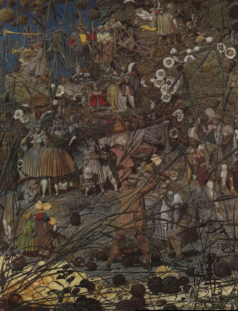 Ричард Дадд "Мастерский замах сказочного дровосека" 1855—1864 Fairy Feller's Master-Stroke Холст, масло. 54 × 39,5 см Британская галерея Тейт, Лондон