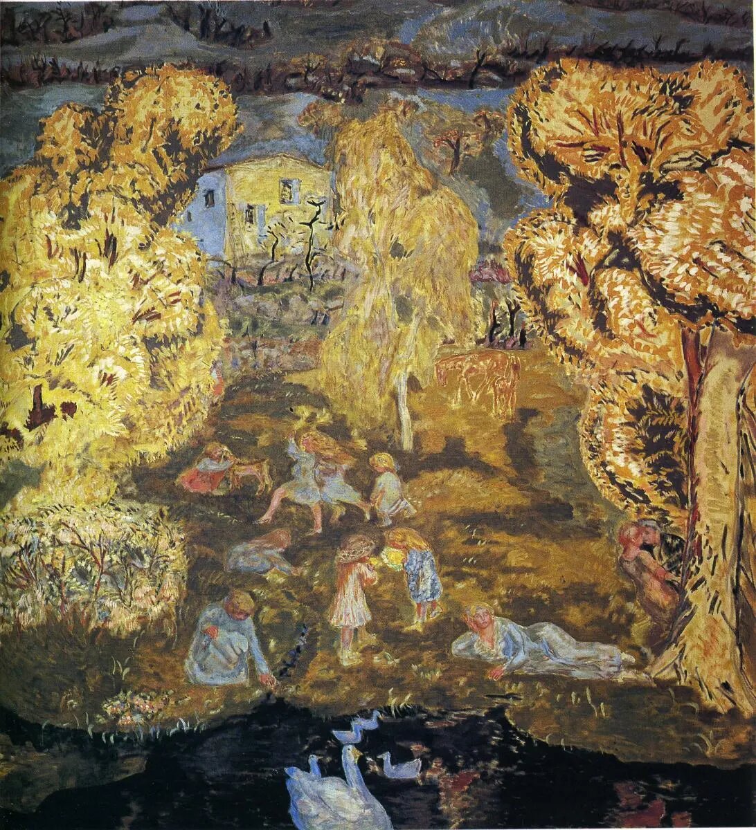 Пьер Боннар «Ранней весной в деревне» 1912 холст, масло 368×348 см Государственный музей изобразительных искусств имени А. С. Пушкина Москва