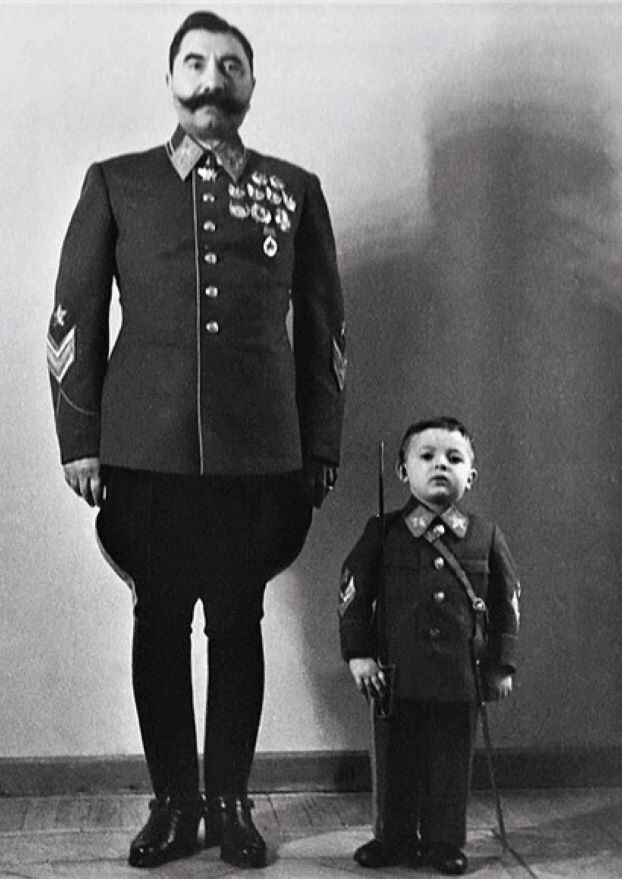 Маршал Буденный с сыном Сергеем