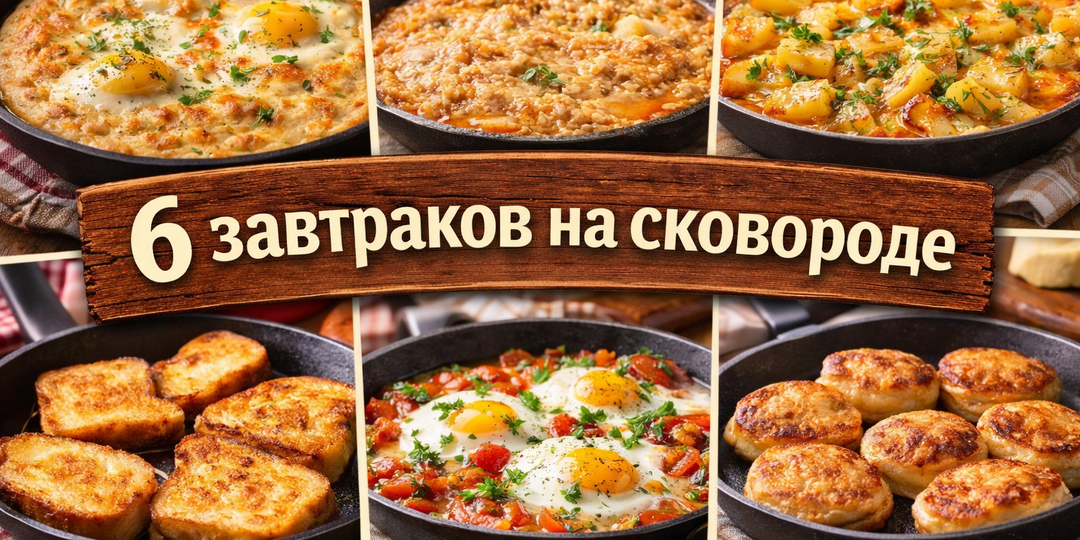 6 завтраков на сковороде, которые готовлю постоянно — быстро, сытно и без лишней возни