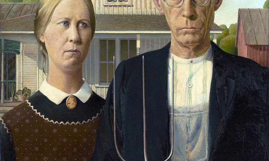 Картина «Американская готика» Гранта Вуда