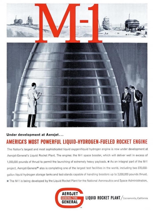 Информация о двигателе M-1 из брошюры компании Aerojet