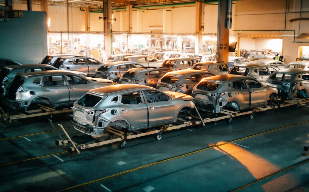 Конвеерная лента завода Nissan