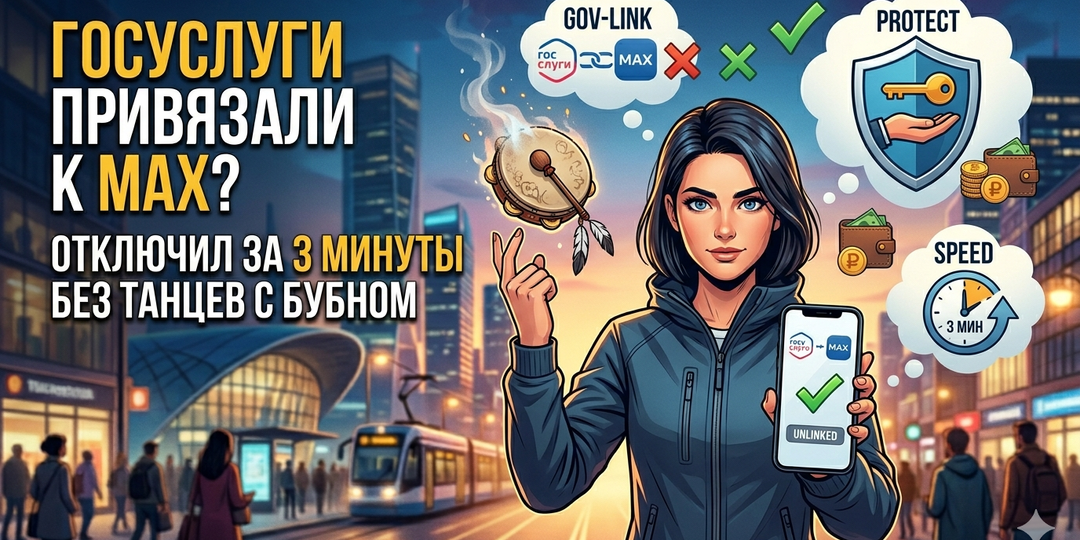 Госуслуги привязали к Max? Отключил за 3 минуты без танцев с бубном