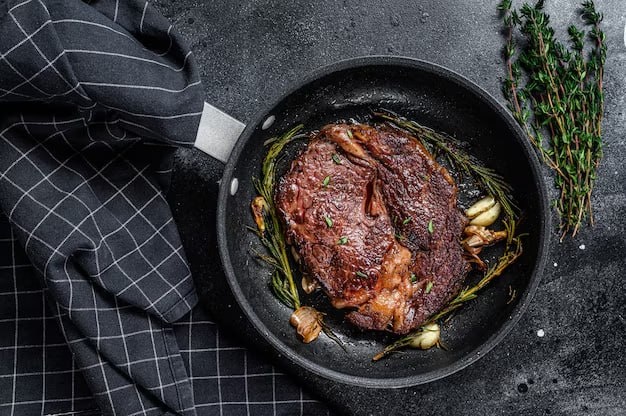 Стейк рибай на сковороде: идеальная прожарка