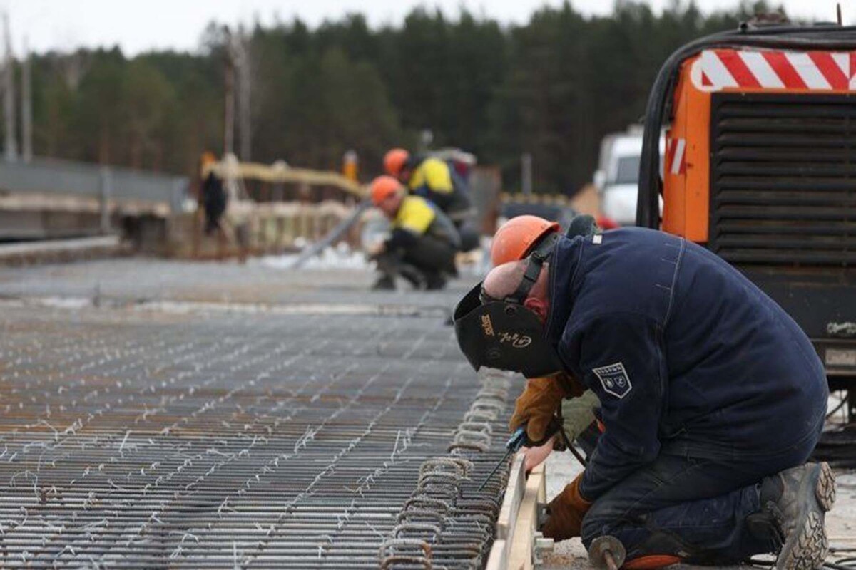  Реконструкция автомобильного моста рядом с Вилейкой. Фото: Минтранс Беларуси, Telegram