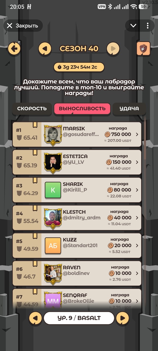 Награды за ТОП в лидерборде