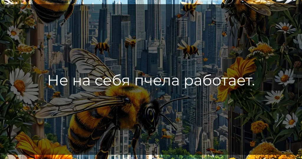 Не на себя пчела работает