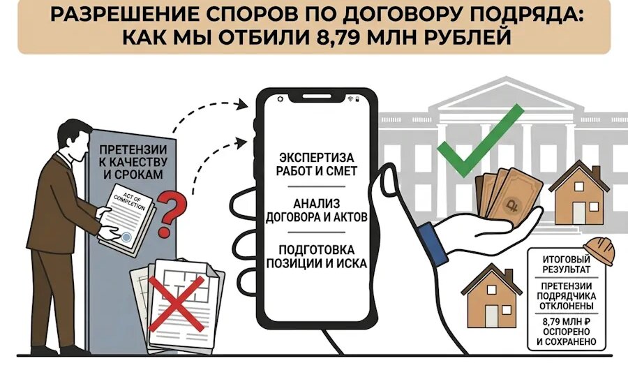 Разрешение споров по договору подряда: как мы отбили 8,79 млн рублей