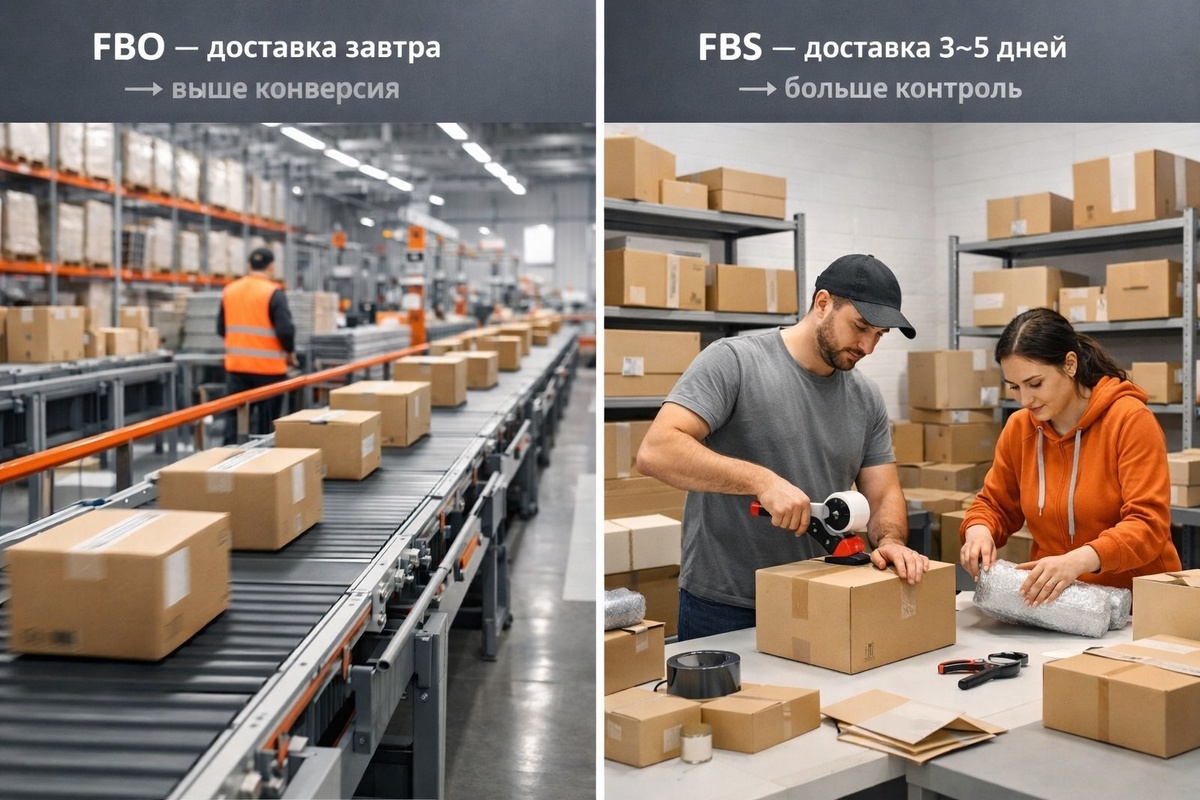 FBO дает скорость и рост заказов, FBS — контроль, но с более долгой доставкой