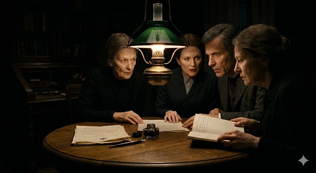 "Хирурги судьбы: Заговор в полумраке", иллюстрация создана сетью Джемини