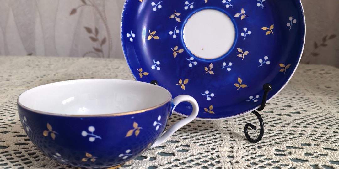 Пополнение коллекции фарфора Евы Штрикер, очень красивая чайная пара с аукциона на Мешке