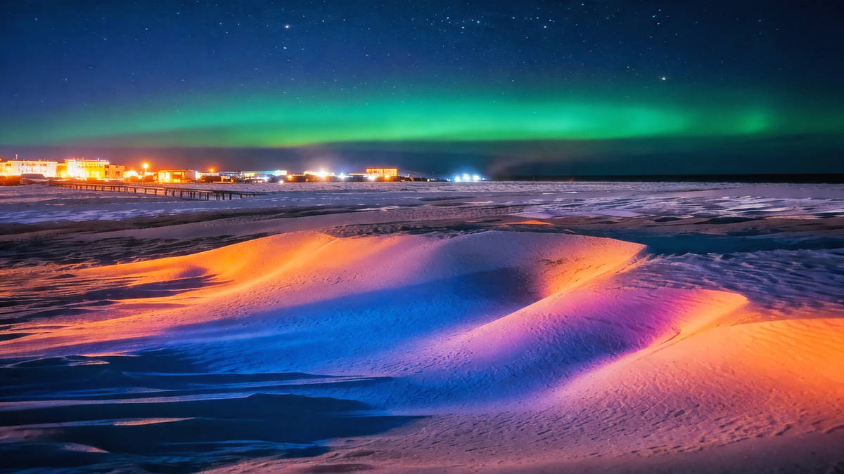 Видно даже в свете города